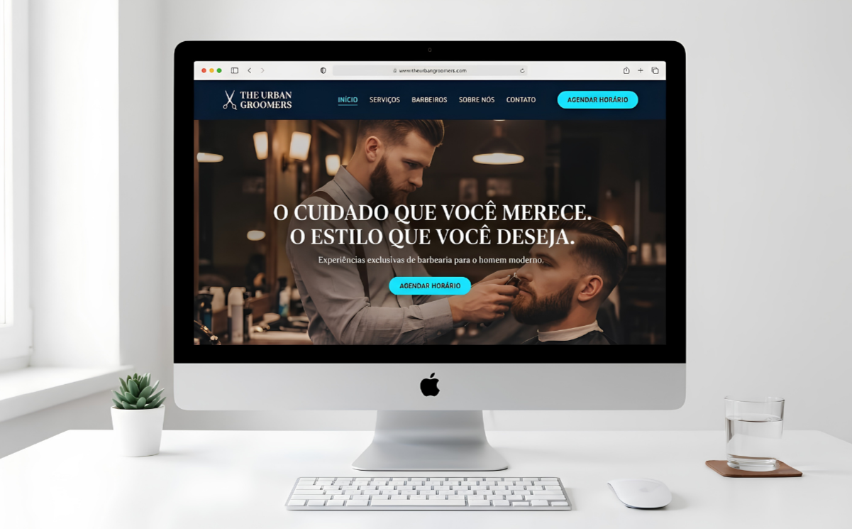 Interface da Lumyn Web — website profissional e painel de gestão